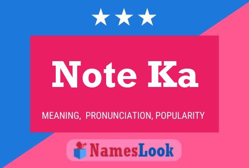 Note Ka Name Poster