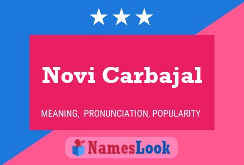 Novi Carbajal Name Poster