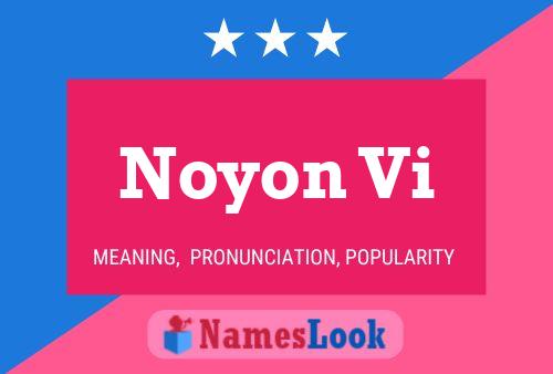 Noyon Vi Name Poster