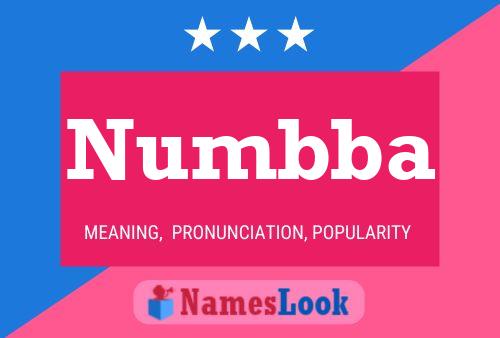 Numbba Name Poster