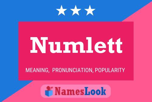 Numlett Name Poster