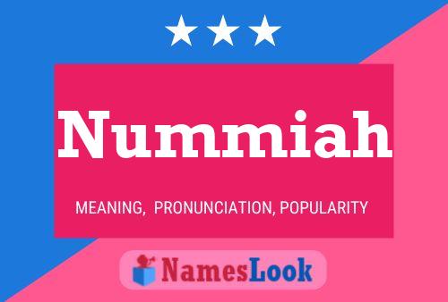 Nummiah Name Poster