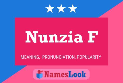 Nunzia F Name Poster