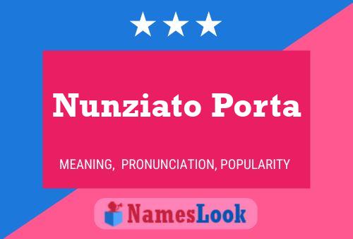 Nunziato Porta Name Poster