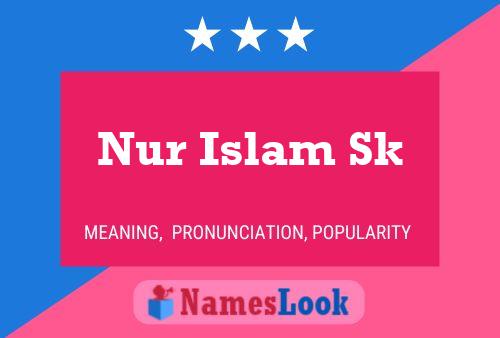 Nur Islam Sk Name Poster