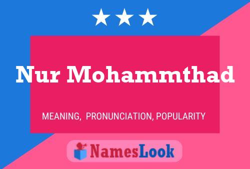 Nur Mohammthad Name Poster