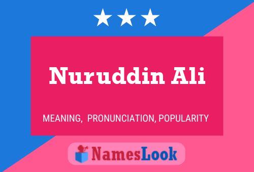 Nuruddin Ali Name Poster