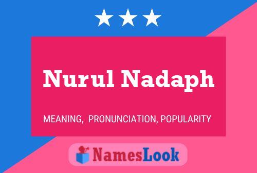 Nurul Nadaph Name Poster