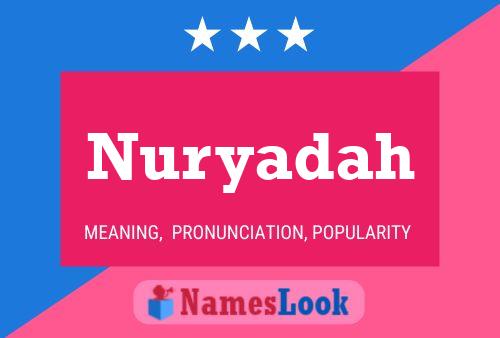 Nuryadah Name Poster