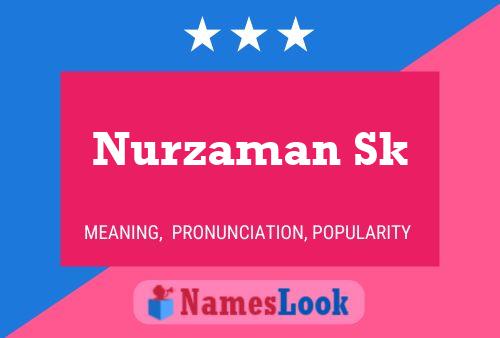 Nurzaman Sk Name Poster