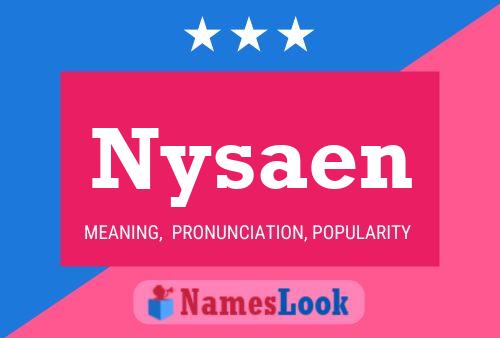 Nysaen Name Poster