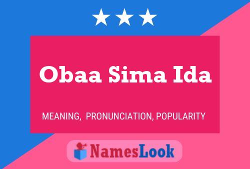 Obaa Sima Ida Name Poster