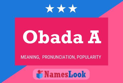 Obada A Name Poster