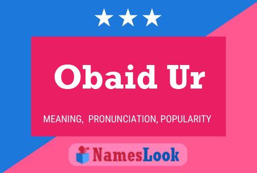 Obaid Ur Name Poster