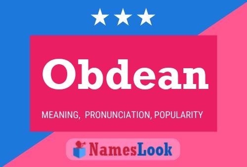 Obdean Name Poster