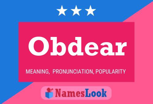 Obdear Name Poster