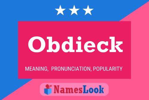 Obdieck Name Poster