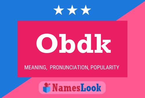 Obdk Name Poster