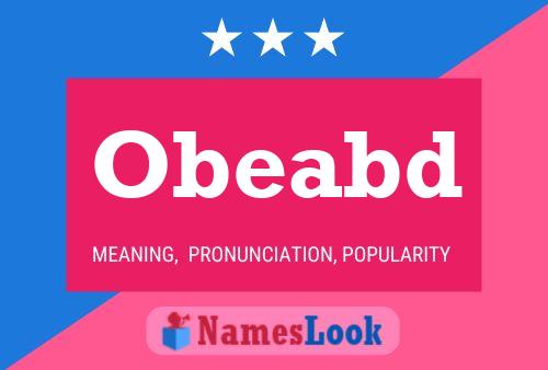 Obeabd Name Poster