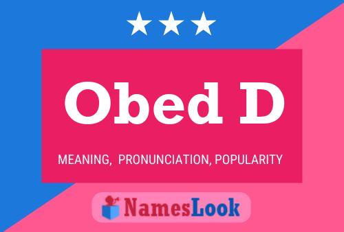 Obed D Name Poster