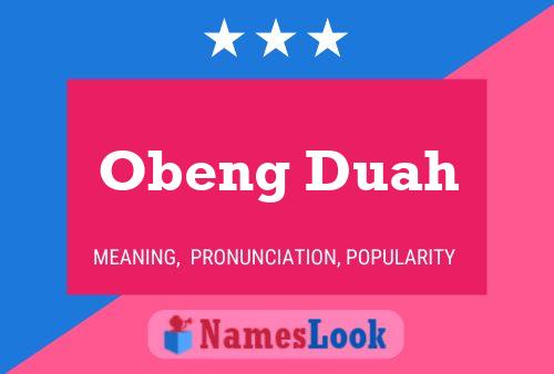 Obeng Duah Name Poster