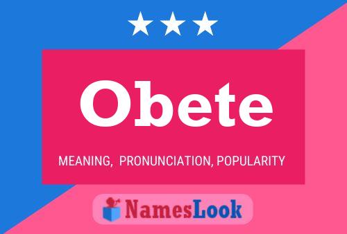 Obete Name Poster