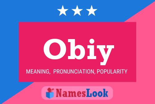 Obiy Name Poster