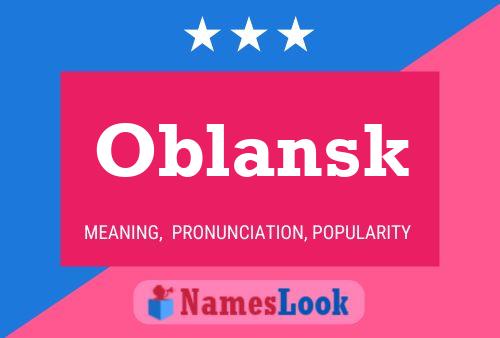 Oblansk Name Poster