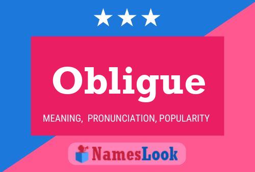 Obligue Name Poster