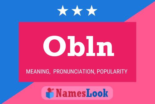 Obln Name Poster