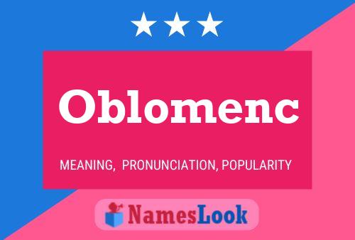 Oblomenc Name Poster