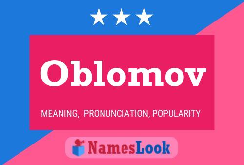 Oblomov Name Poster