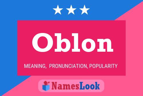 Oblon Name Poster