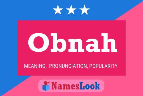 Obnah Name Poster