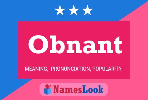 Obnant Name Poster