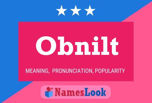 Obnilt Name Poster