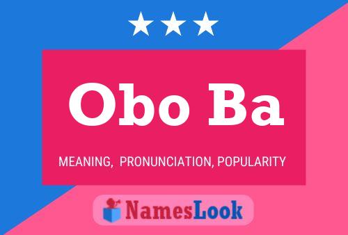 Obo Ba Name Poster