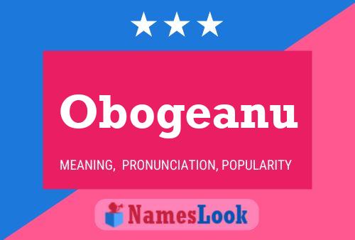 Obogeanu Name Poster