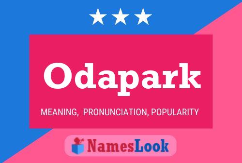 Odapark Name Poster