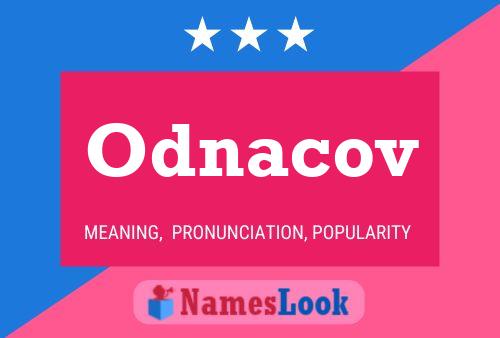 Odnacov Name Poster