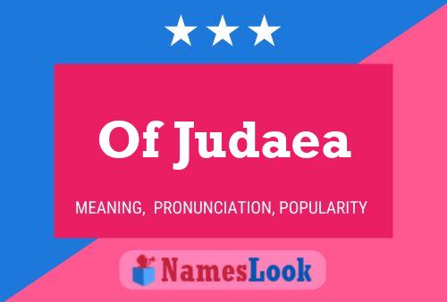 Of Judaea Name Poster