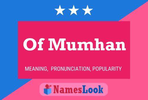 Of Mumhan Name Poster