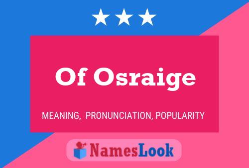 Of Osraige Name Poster