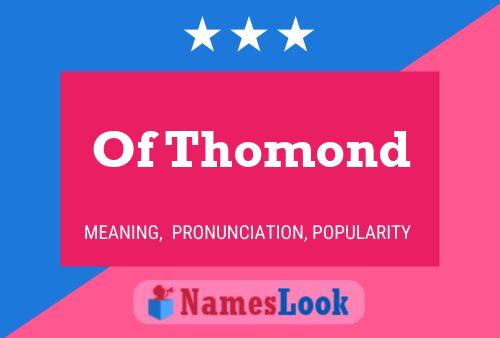 Of Thomond Name Poster