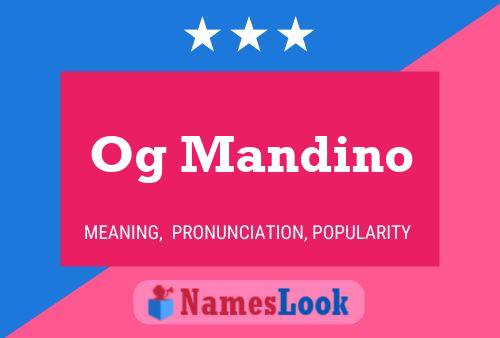 Og Mandino Name Poster