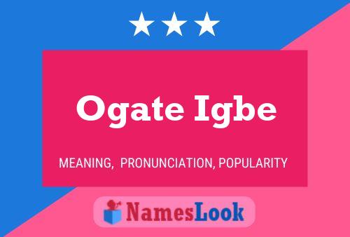 Ogate Igbe Name Poster