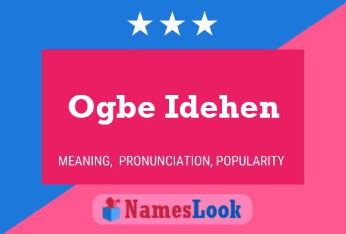 Ogbe Idehen Name Poster