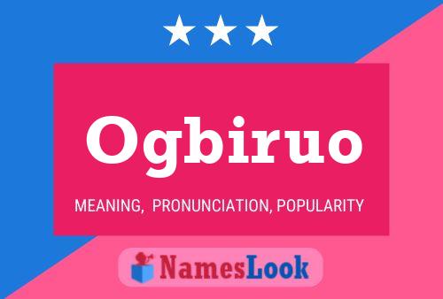 Ogbiruo Name Poster