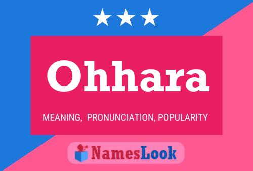 Ohhara Name Poster