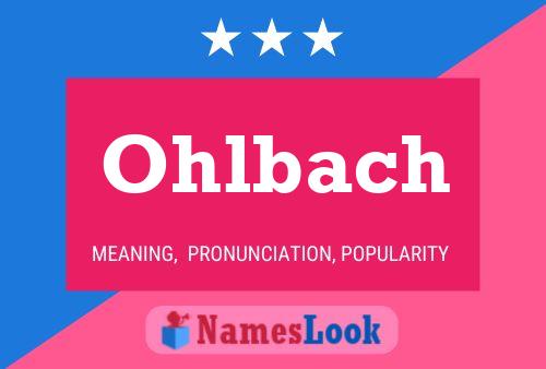 Ohlbach Name Poster